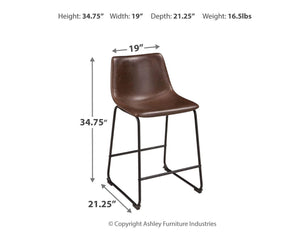 Centiar Counter-Height Barstool Brown