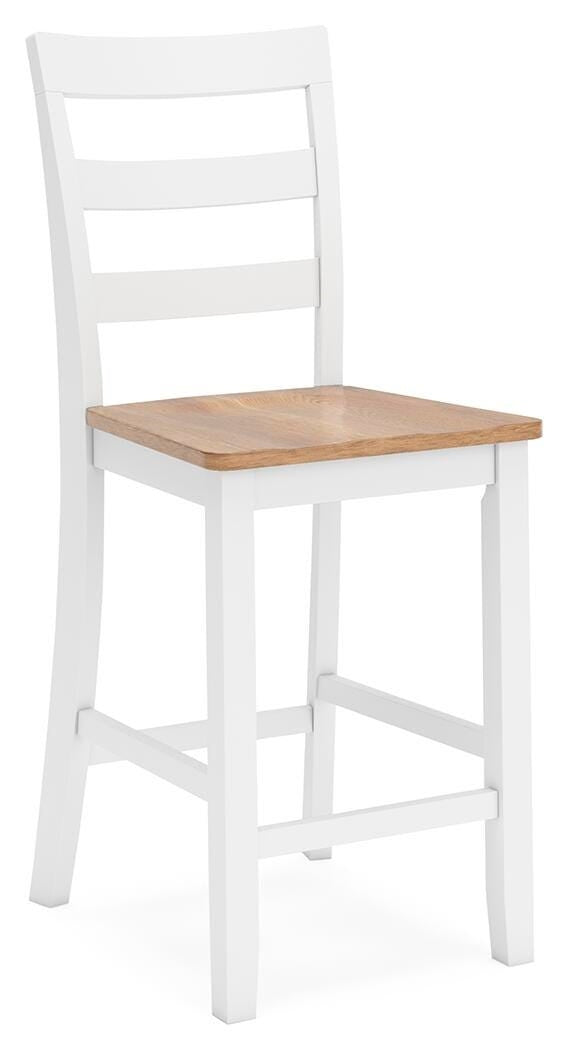 Gesthaven Counter-Height Dining Table & 4 Barstools Natural/White
