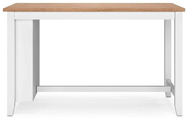 Gesthaven Counter-Height Dining Table & 2 Barstools Natural/White