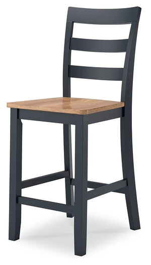 Gesthaven Counter-Height Dining Table & 4 Barstools Natural/Blue