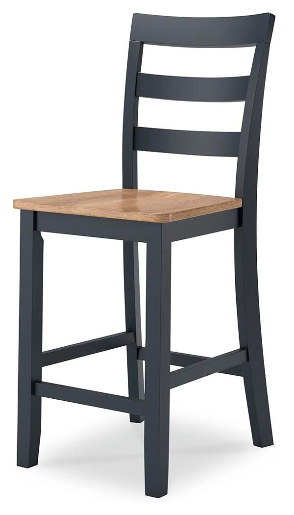 Gesthaven Counter-Height Dining Table & 4 Barstools Natural/Blue