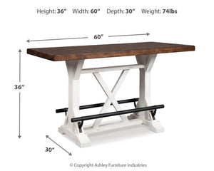 Valebeck Counter-Height Dining Table & 8 Barstools Multi