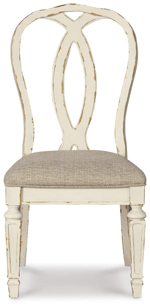 Realyn Dining Table & 8 Chairs Chipped White