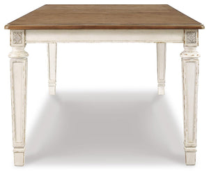 Realyn Dining Table & 4 Chairs Chipped White
