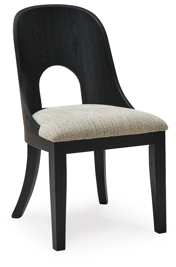 Rowanbeck Dining Table & 6 Chairs Black
