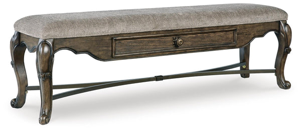 Maylee Dining Table, 6 Chairs & Bench