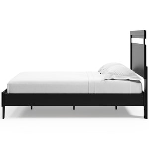 Finch Queen Panel Platform Bed with Dresser & Nightstand Black