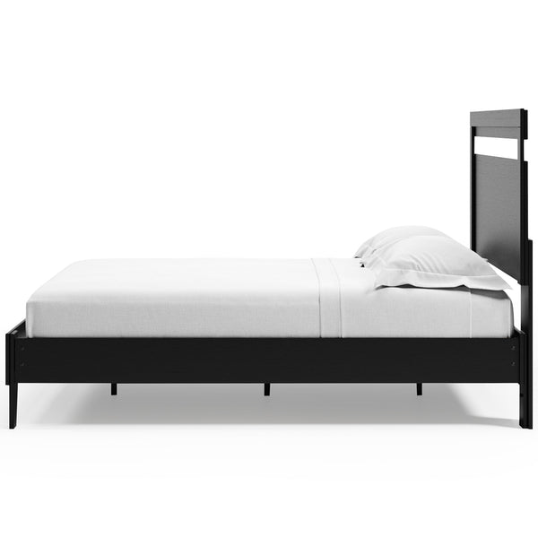Finch Queen Panel Platform Bed with Dresser & Nightstand Black