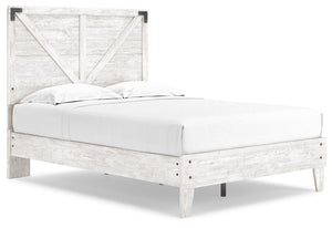Shawburn Full Panel Bed with Chest White/Brown
