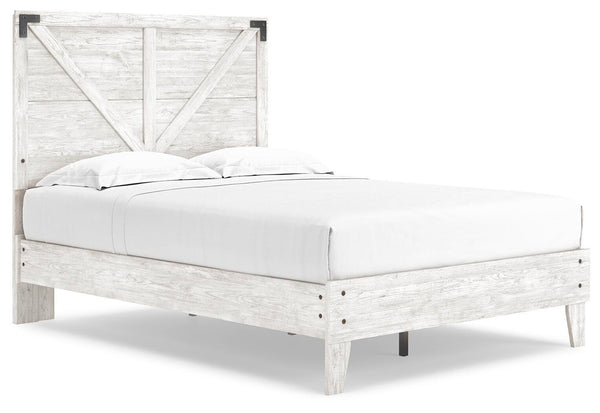 Shawburn Full Panel Bed with Chest White/Brown