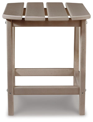 Sundown Treasure 4 Adirondack Chairs & Outdoor End Table Driftwood