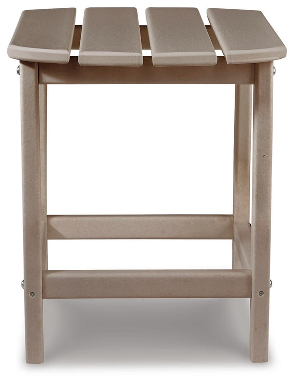 Sundown Treasure 4 Adirondack Chairs & Outdoor End Table Driftwood
