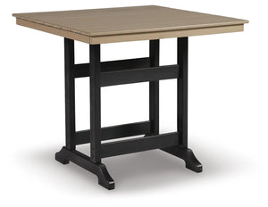 Fairen Trail Outdoor Counter-Height Dining Table with 2 Barstools Black/Driftwood