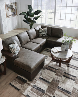 Castille Way 2-Piece Sectional with Chaise Fossil