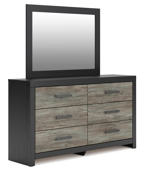 Broachmyn Twin Panel Bed, Dresser & Mirror