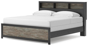 Broachmyn King Bookcase Panel Bed Black/Gray