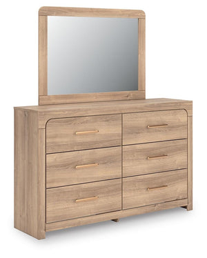 Kinlanni Queen Panel Bed, Dresser, Mirror & Nightstand