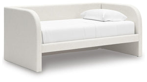Arloster Twin Upholstered Day Bed, Dresser & Mirror