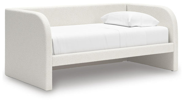 Arloster Twin Upholstered Day Bed, Dresser & Mirror