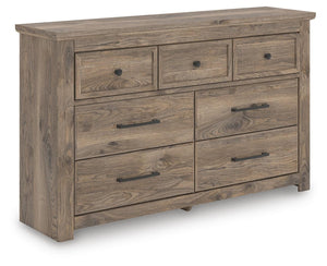 Rusticott King Poster Bed, Dresser & Nightstand Brown