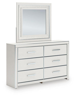 Zuraleus Queen Upholstered Panel Bed, Dresser & Mirror
