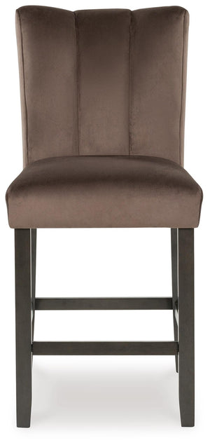 Jeshina Counter-Height Dining Table & 4 Barstools Dark Brown