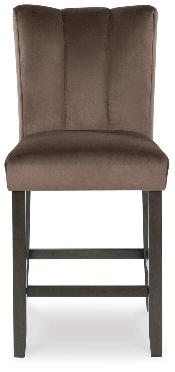 Jeshina Counter-Height Dining Table & 4 Barstools Dark Brown