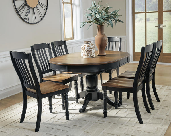Clorazi Extension Dining Table & 6 Chairs