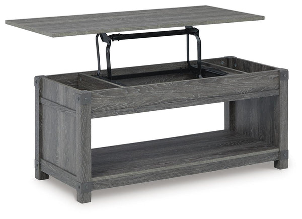 Freedan Lift-top Coffee Table, 2 End Tables & Console Grayish Brown