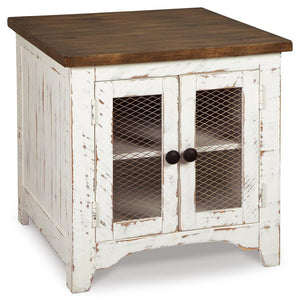 Wystfield Coffee Table & 2 End Tables White/Brown