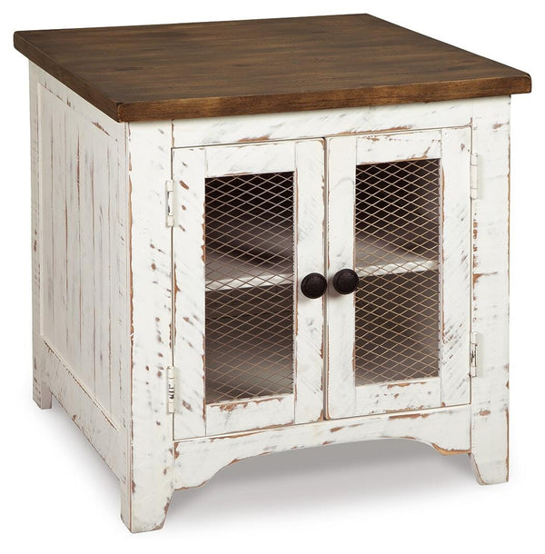 Wystfield Coffee Table & 2 End Tables White/Brown