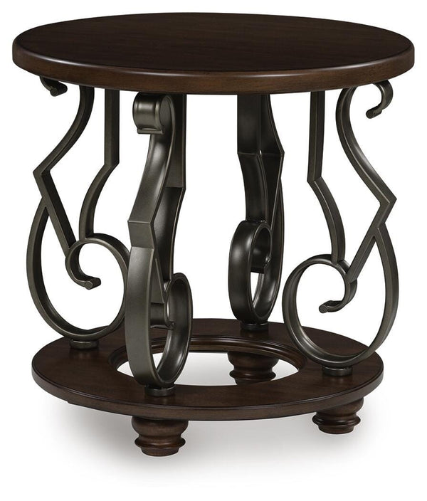 Frallyn Coffee Table & 2 Ends Warm Brown