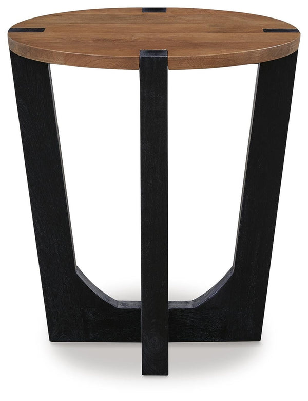 Hanneforth Coffee Table & 2 End Tables Brown/Black
