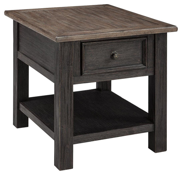 Tyler Creek Coffee Table & 2 End Tables Grayish Brown/Black