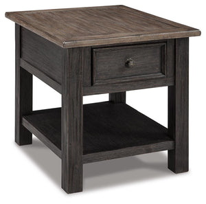 Tyler Creek Coffee Table & 2 End Tables with Console Grayish Brown/Black