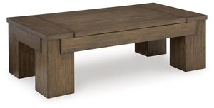 Rosswain Lift-top Coffee Table & 2 End Tables Warm Brown