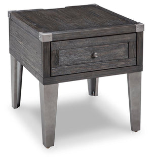 Todoe Coffee Table & End Table Dark Gray