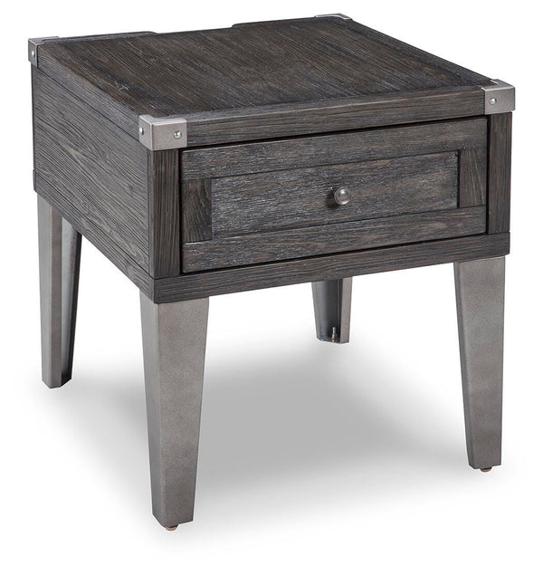 Todoe Coffee Table & 2 End Tables Dark Gray
