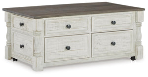 Havalance Lift Top Coffee Table & 2 End Tables White/Gray