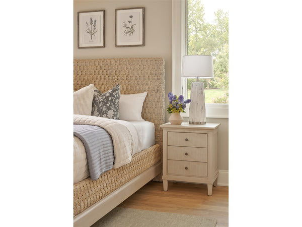 3 door woven nightstand - willow - birch haven