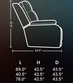 Moto Motion Harmony Recliner with Home Theater Immersive Multi Media, Air Massage, 3-Zone Heating & Zero Gravity In Sorrento Ocean Leather