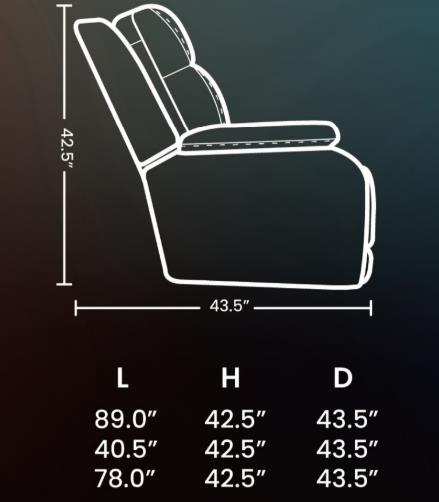 Moto Motion Harmony Recliner with Home Theater Immersive Multi Media, Air Massage, 3-Zone Heating & Zero Gravity In Sorrento Ocean Leather