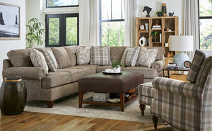 Craftmaster Essentials Gracious Traditional Plaid Accent Armchair with Nailhead Trim