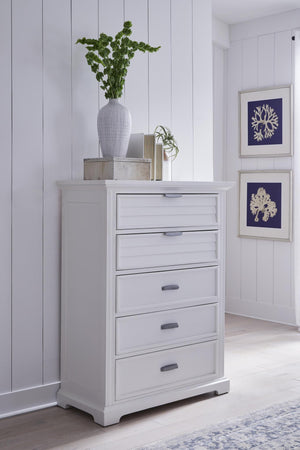 American Woodcrafters Heritage Coast Chest Coastal White