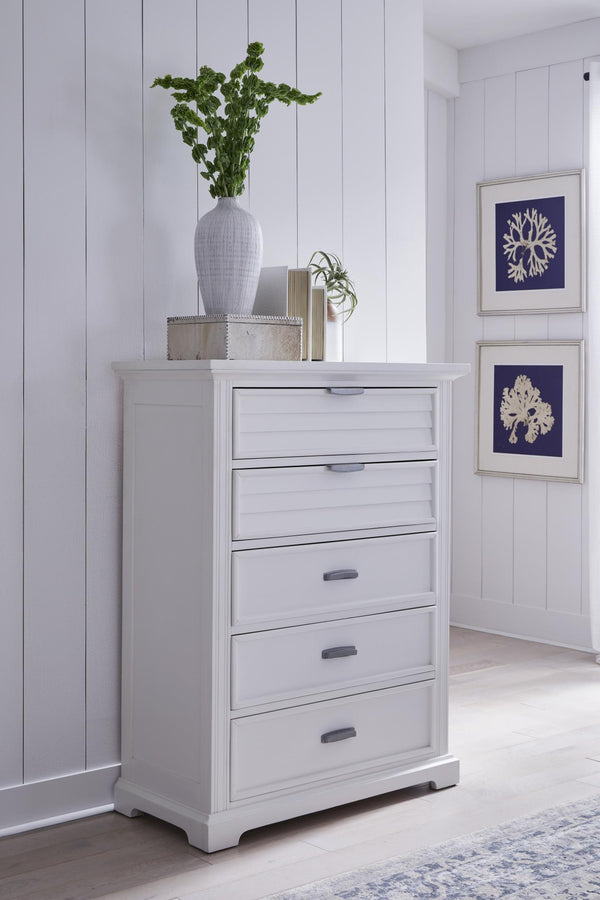 American Woodcrafters Heritage Coast Chest Coastal White