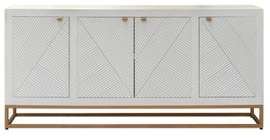 Furniture Source International Claudette 4-Door Console in White
