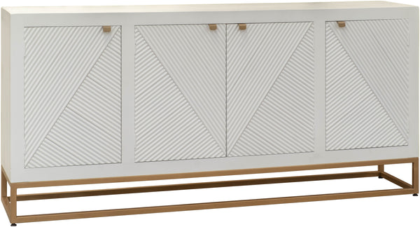 Furniture Source International Claudette 4-Door Console in White