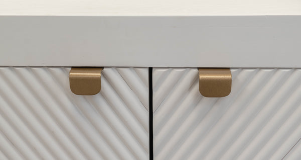 Furniture Source International Claudette 4-Door Console in White