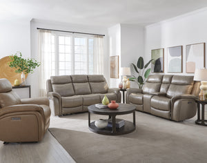 Southern Motion Grant Power Glider Recliner in Cobblestone Leather