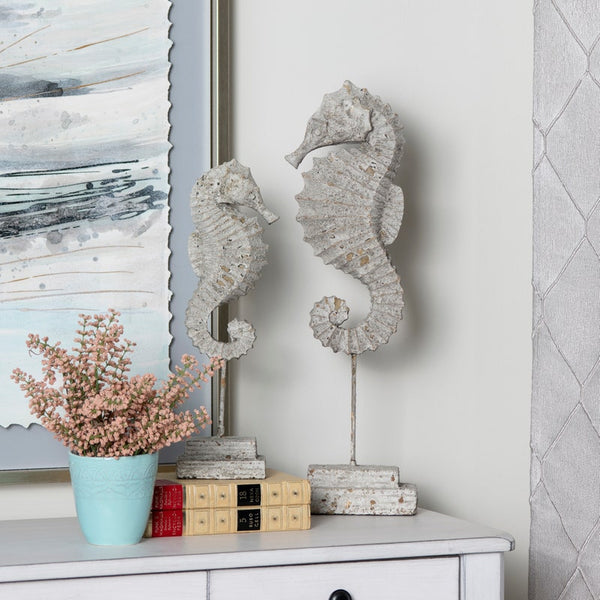 Crestview Crestview Mystical Seahorse Finials Set of 2